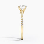 Elena Diamond Ring Yellow Gold 18k Round Engagement Ring