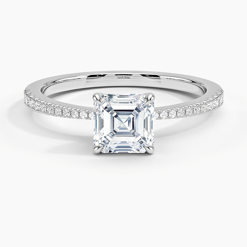 Elena Diamond Ring Platinum Asscher Engagement Ring