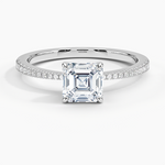 Elena Diamond Ring Platinum Asscher Engagement Ring