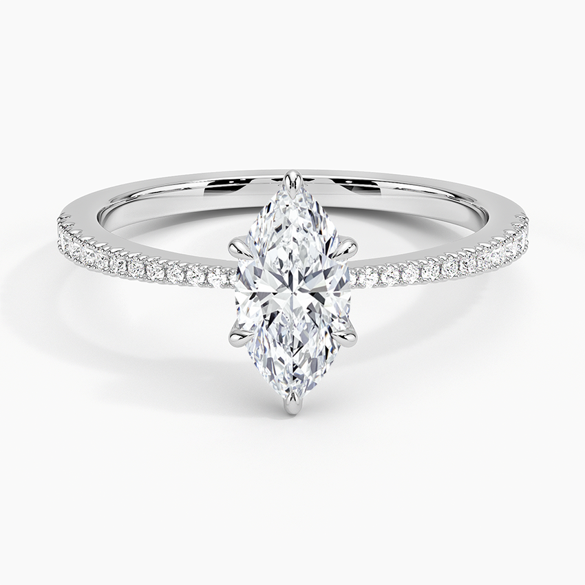 Elena Diamond Ring Platinum Marquise Engagement Ring