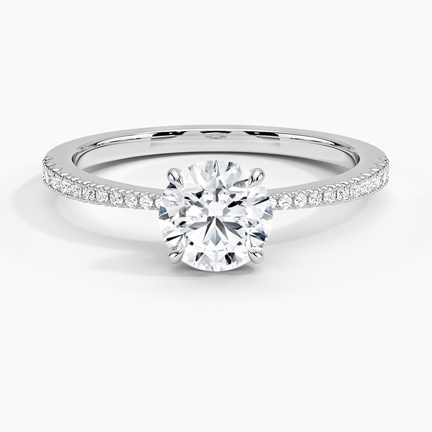 Elena Diamond Ring Platinum Round Engagement Ring