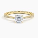 Elena Diamond Ring Yellow Gold 18k Asscher Engagement Ring