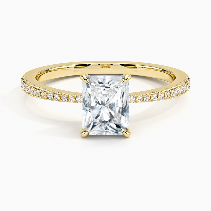 Elena Diamond Ring Yellow Gold 18k Radiant Engagement Ring