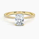 Elena Diamond Ring Yellow Gold 18k Radiant Engagement Ring