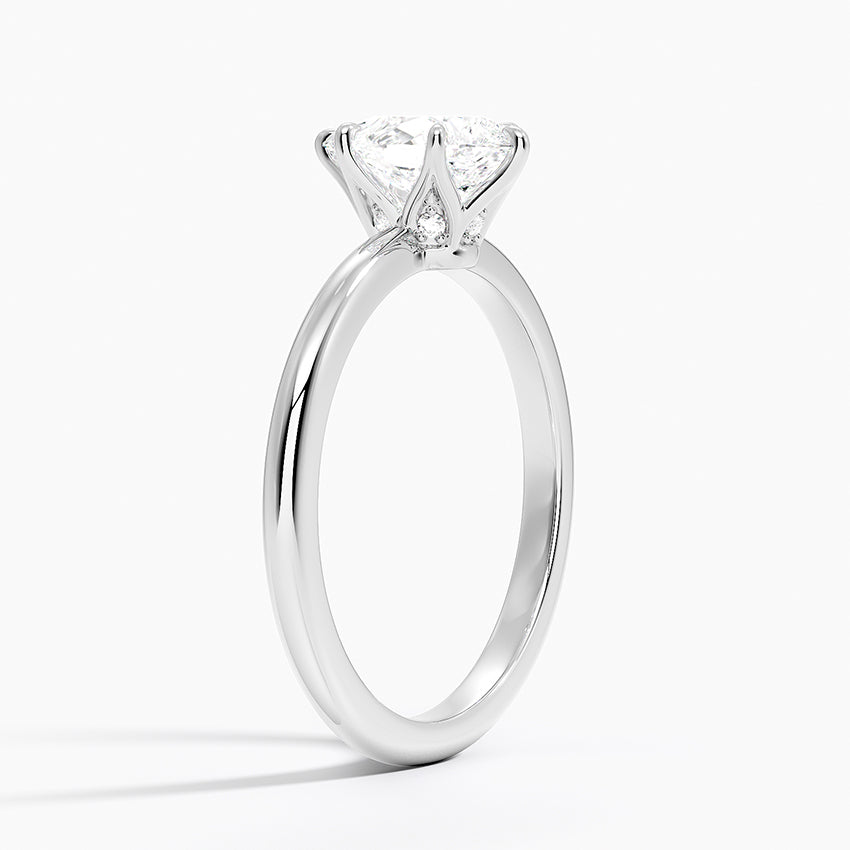 Esme Hidden Halo Diamond Ring Platinum Pear Engagement Ring