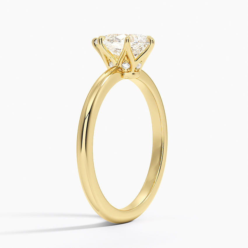 Esme Hidden Halo Diamond Ring Yellow Gold 18k Pear Engagement Ring