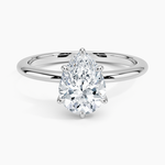 Esme Hidden Halo Diamond Ring Platinum Pear Engagement Ring