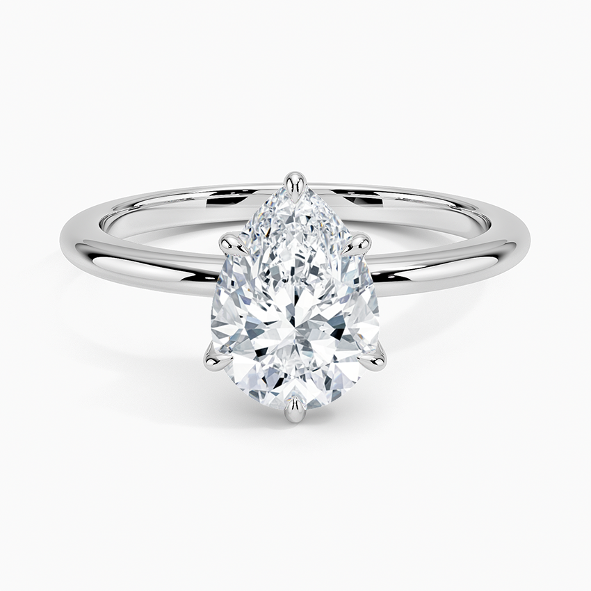 Esme Hidden Halo Diamond Ring Platinum Pear Engagement Ring