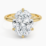 Esme Hidden Halo Diamond Ring Yellow Gold 18k Oval Engagement Ring