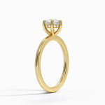Sydney Perfect Fit Hidden Halo Six-Prong Diamond Ring Yellow Gold 18k Round Engagement Ring