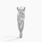 Grand Secret Garden Diamond Ring Platinum Oval Engagement Ring