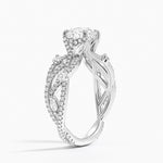 Grand Secret Garden Diamond Ring Platinum Round Engagement Ring