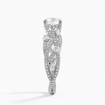 Grand Secret Garden Diamond Ring Platinum Round Engagement Ring