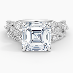 Grand Secret Garden Diamond Ring Platinum Asscher Engagement Ring