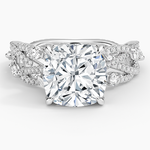 Grand Secret Garden Diamond Ring Platinum Cushion Engagement Ring