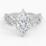 Grand Secret Garden Diamond Ring Platinum Marquise Engagement Ring
