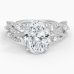 Grand Secret Garden Diamond Ring Platinum Oval Engagement Ring