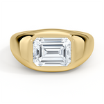 Sloane Flush Set Solitaire Dome Engagement Ring 18K Yellow Gold EM