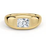 Sloane Flush Set Solitaire Dome Engagement Ring 18K Yellow Gold RA