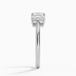 Luxe Faye Elongated Cushion Three Stone Diamond Ring (1 ct. tw.) Platinum Asscher Engagement Ring