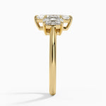 Luxe Faye Elongated Cushion Three Stone Diamond Ring (1 ct. tw.) Yellow Gold 18k Marquise Engagement Ring