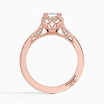 Tacori Dantela Bloom Diamond Ring Rose Gold 18k Emerald Engagement Ring