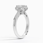 Tacori Dantela Bloom Diamond Ring Platinum Emerald Engagement Ring