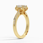 Tacori Dantela Bloom Diamond Ring Yellow Gold 18k Emerald Engagement Ring