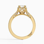 Tacori Dantela Bloom Diamond Ring Yellow Gold 18k Emerald Engagement Ring
