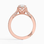 Tacori Dantela Bloom Diamond Ring Rose Gold 18k Oval Engagement Ring