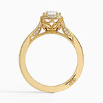 Tacori Dantela Bloom Diamond Ring Yellow Gold 18k Oval Engagement Ring