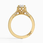 Tacori Dantela Bloom Diamond Ring Yellow Gold 18k Pear Engagement Ring