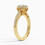 Tacori Dantela Bloom Diamond Ring Yellow Gold 18k Round Engagement Ring
