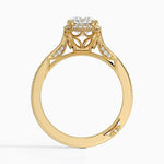 Tacori Dantela Bloom Diamond Ring Yellow Gold 18k Round Engagement Ring