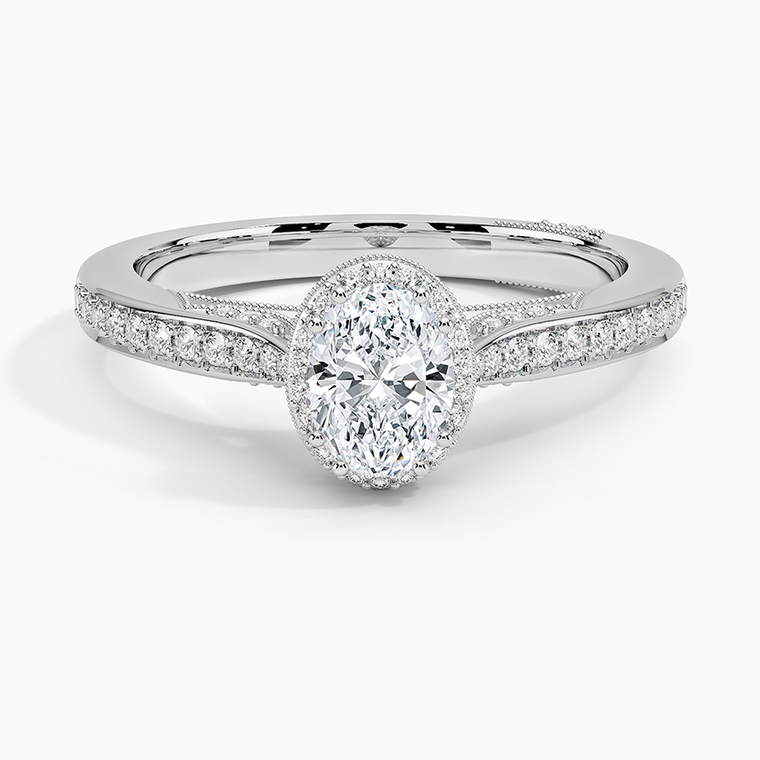 Tacori Dantela Bloom Diamond Ring Platinum Oval Engagement Ring