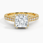 Tacori Dantela Bloom Diamond Ring Yellow Gold 18k Princess Engagement Ring
