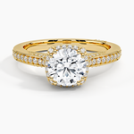 Tacori Dantela Bloom Diamond Ring Yellow Gold 18k Round Engagement Ring