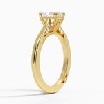 Simply Tacori Crown Diamond Ring Yellow Gold 18k Emerald Engagement Ring