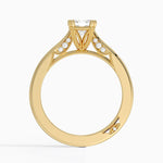 Simply Tacori Crown Diamond Ring Yellow Gold 18k Emerald Engagement Ring