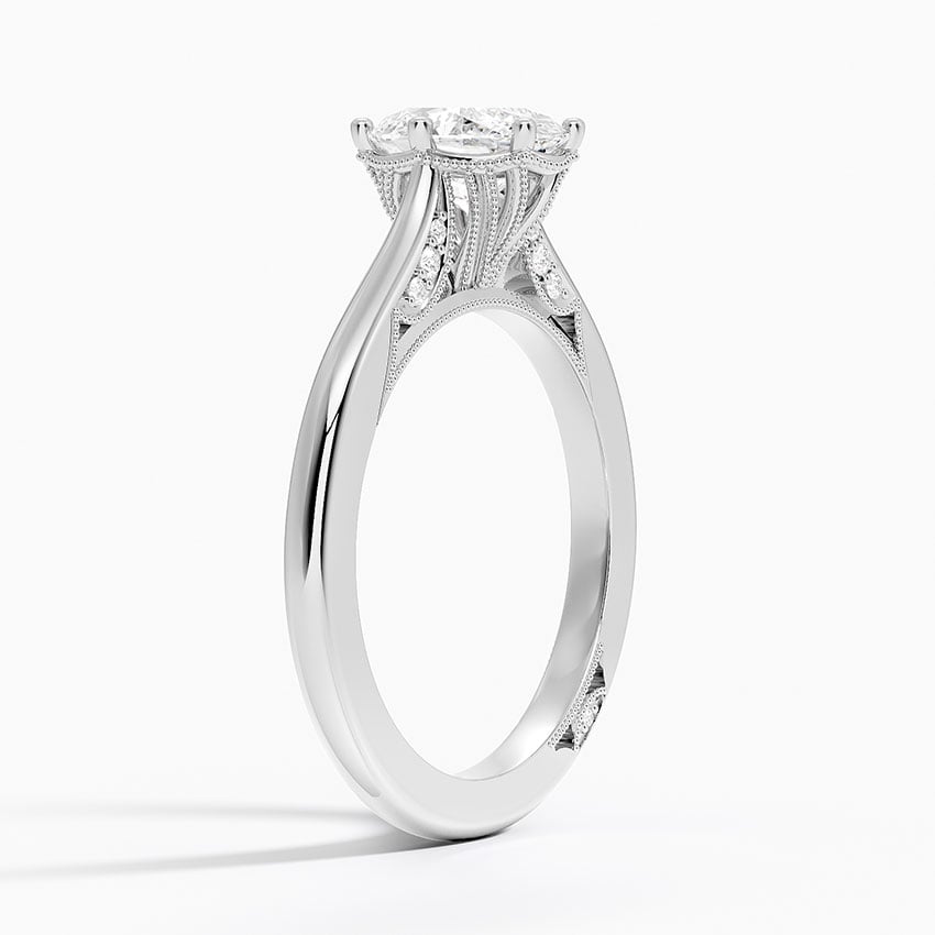 Simply Tacori Crown Diamond Ring Platinum Oval Engagement Ring