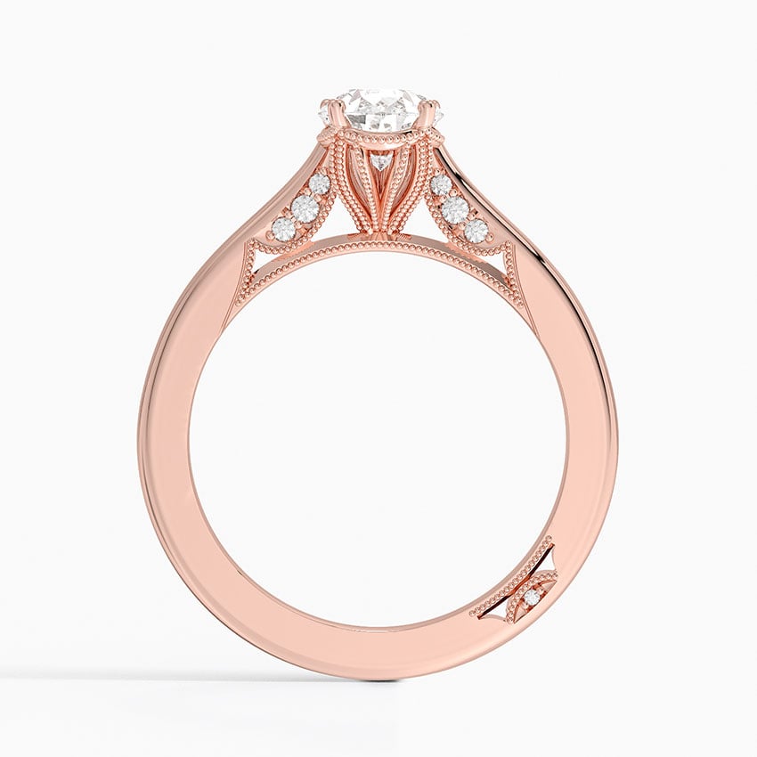 Simply Tacori Crown Diamond Ring Rose Gold 18k Pear Engagement Ring