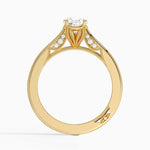 Simply Tacori Crown Diamond Ring Yellow Gold 18k Pear Engagement Ring