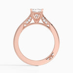 Simply Tacori Crown Diamond Ring Rose Gold 18k Princess Engagement Ring