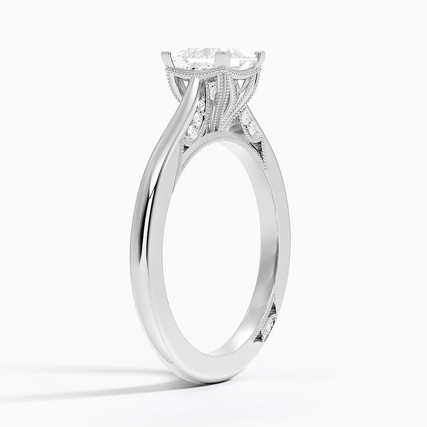 Simply Tacori Crown Diamond Ring Platinum Princess Engagement Ring