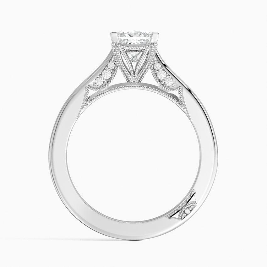 Simply Tacori Crown Diamond Ring Platinum Princess Engagement Ring