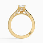 Simply Tacori Crown Diamond Ring Yellow Gold 18k Princess Engagement Ring