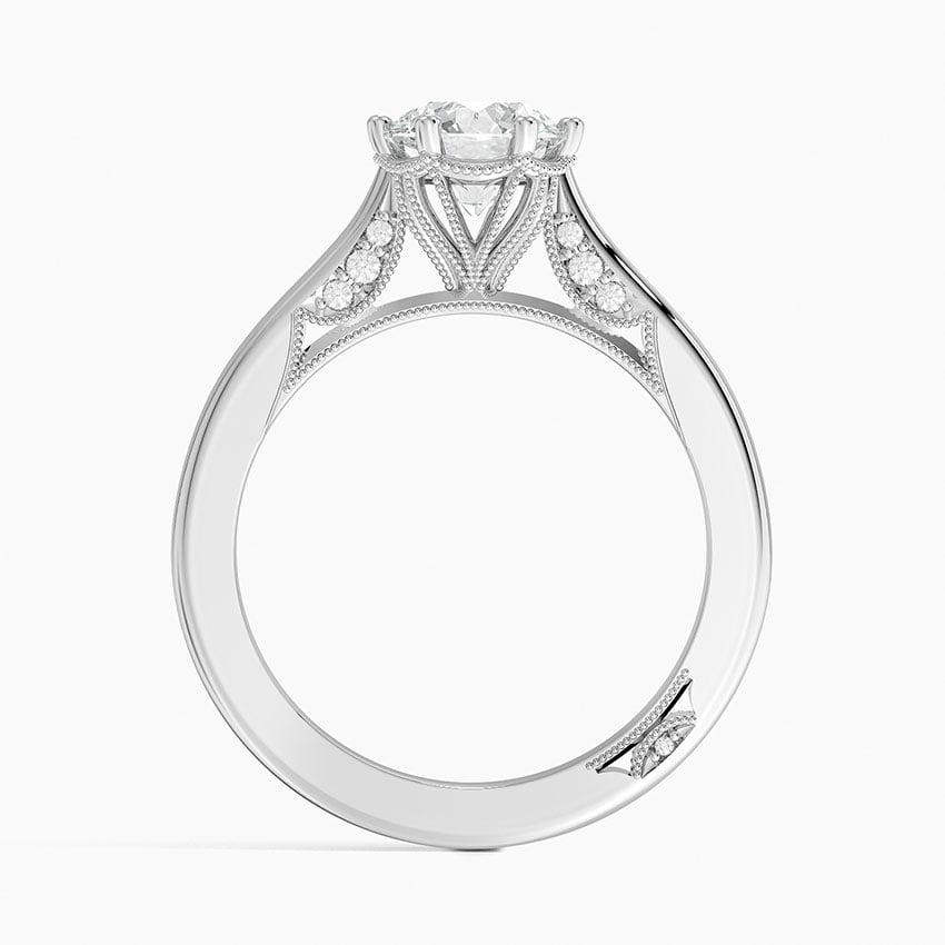 Simply Tacori Crown Diamond Ring Platinum Round Engagement Ring