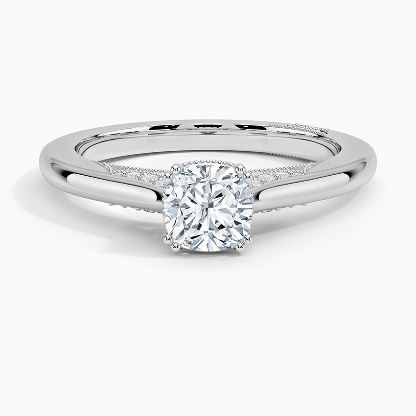 Simply Tacori Crown Diamond Ring Platinum Cushion Engagement Ring