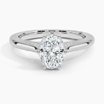 Simply Tacori Crown Diamond Ring Platinum Oval Engagement Ring