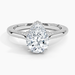 Simply Tacori Crown Diamond Ring Platinum Pear Engagement Ring